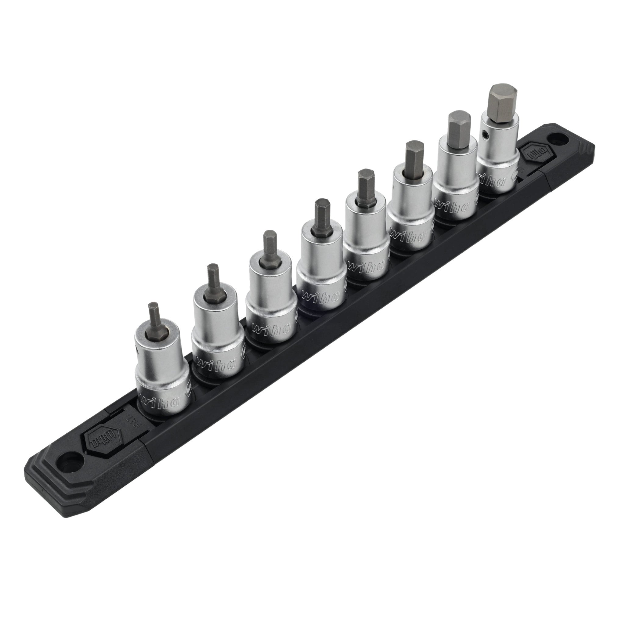 1/4 in. and 3/8 in. Drive Metric Professional Ball Hex Socket Set, 8 Piece