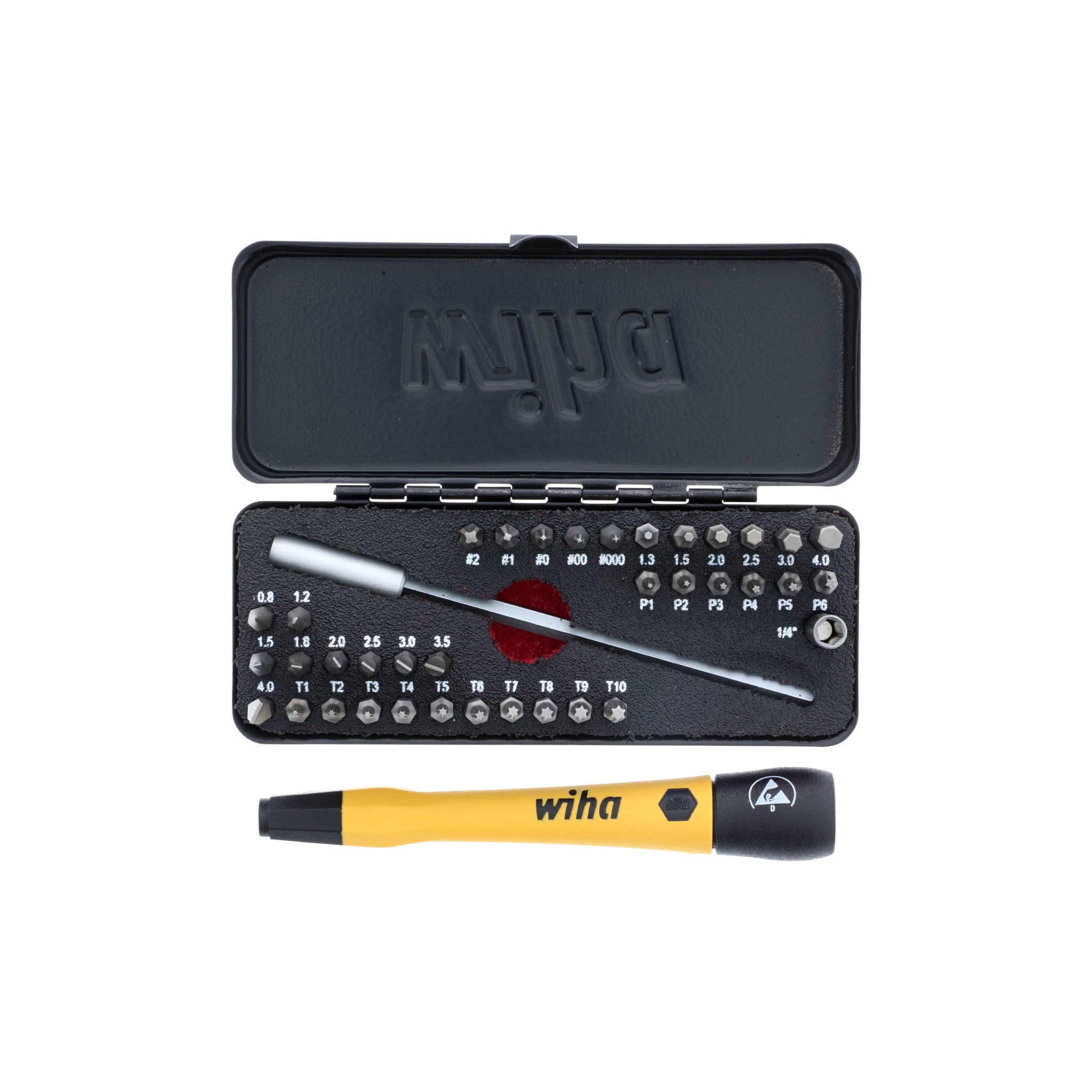 Wiha 75980 39 Piece ESD Safe Go Box MicroBits Set
