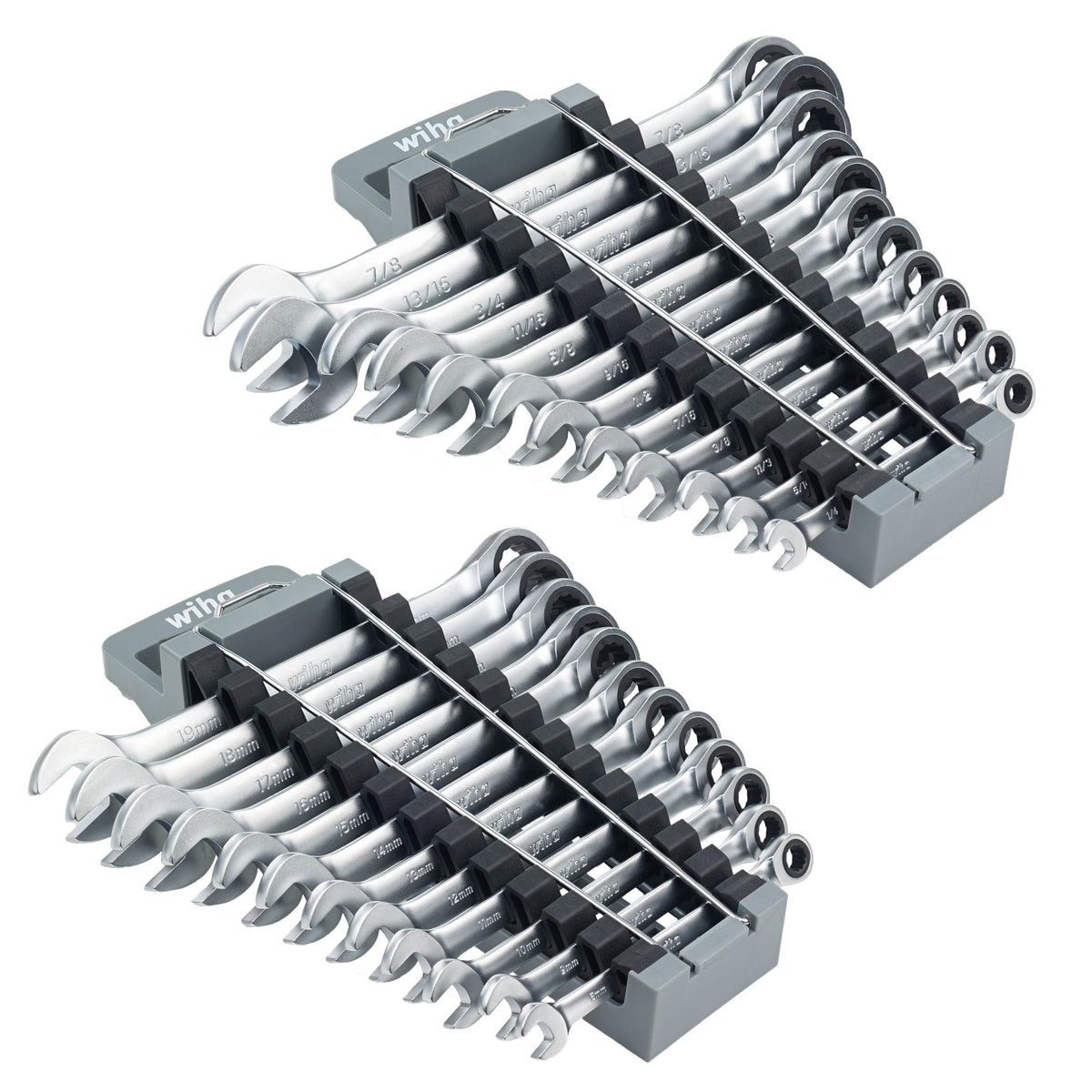 Wiha 30395 24 Piece Combination Ratchet Wrench Set - Metric and SAE