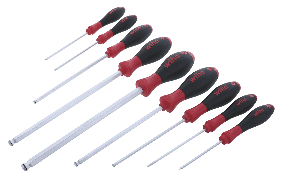 9 Piece SoftFinish MagicRing Ball End Screwdriver Set