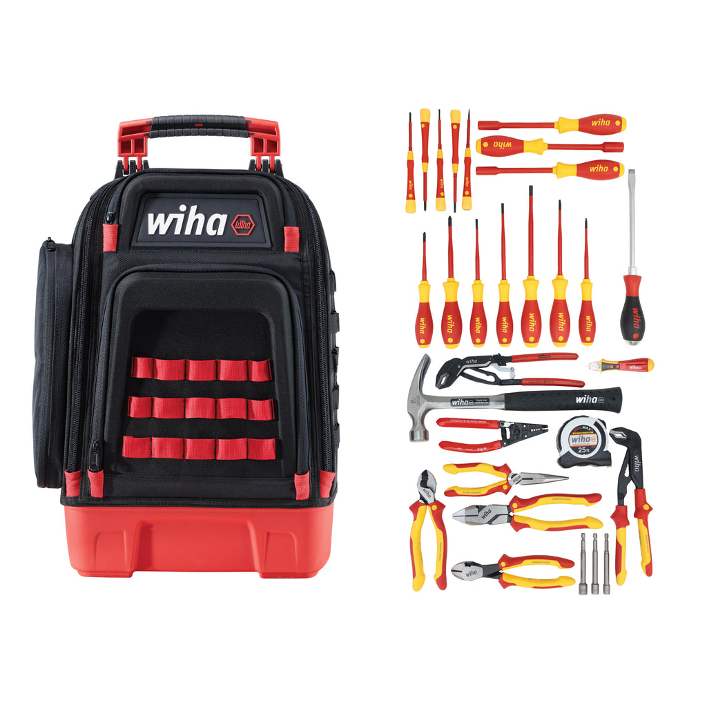 Wiha 91871 Heavy Duty Tool Hauler Backpack - 30 pc. Journeyman Set