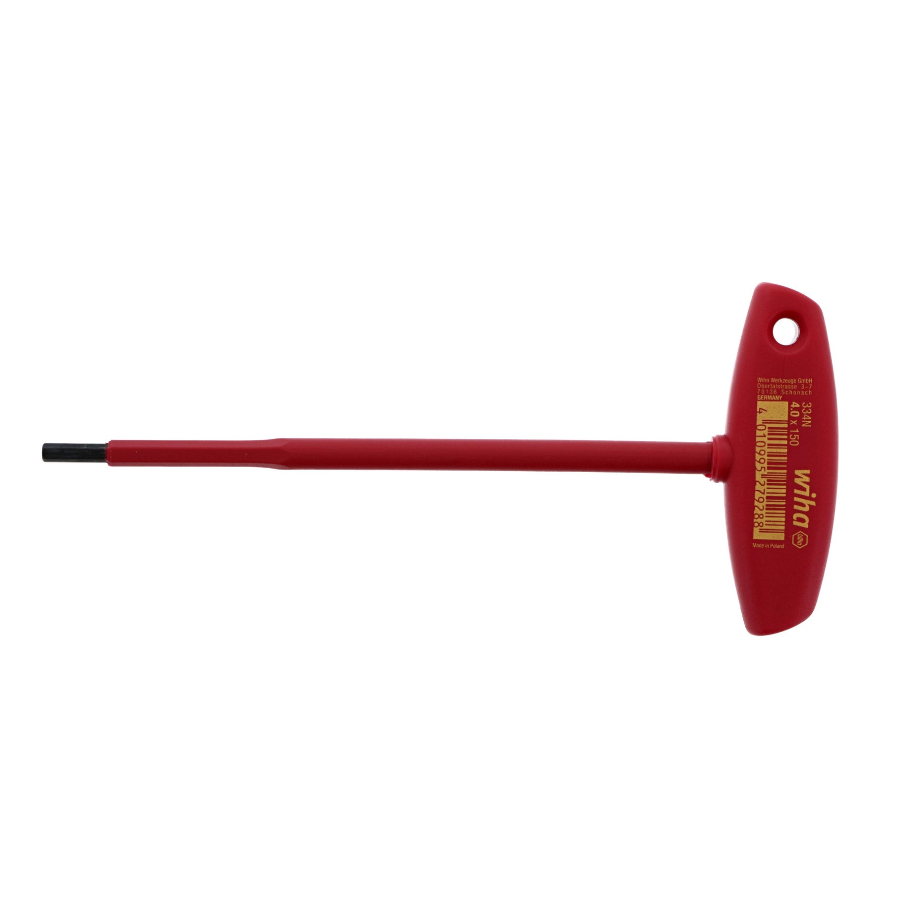 Insulated Hex Metric T-Handle 4.0mm