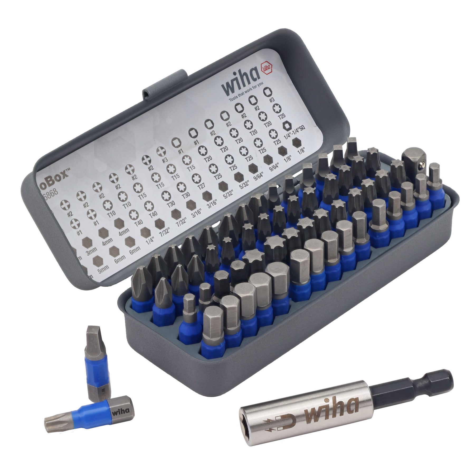 61 Piece TerminatorBlue GoBox Bit Set - 1 Inch