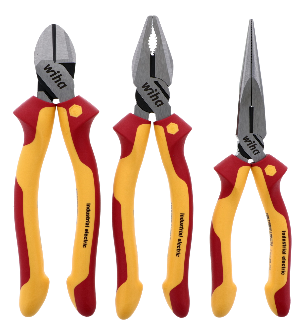 3 Piece Insulated Industrial Pliers-Cutters Set