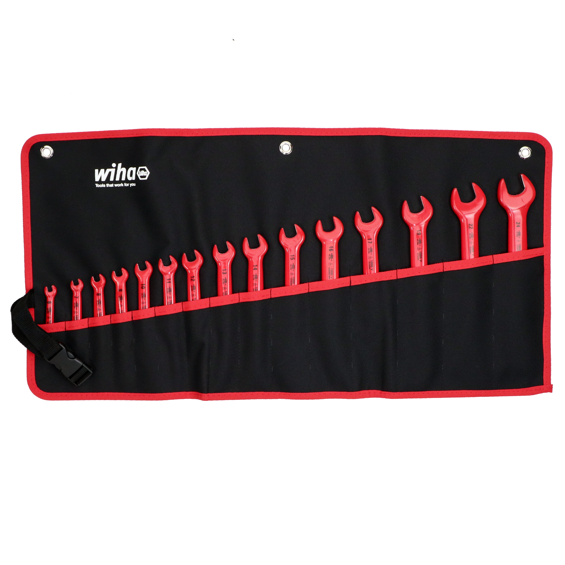 15 Piece Insulated Open End Wrench Set - Metric