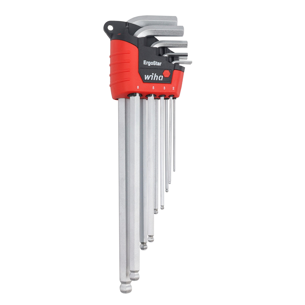 Wiha 66996 9 Piece ErgoStar Ball End Hex L-Key Set - Metric