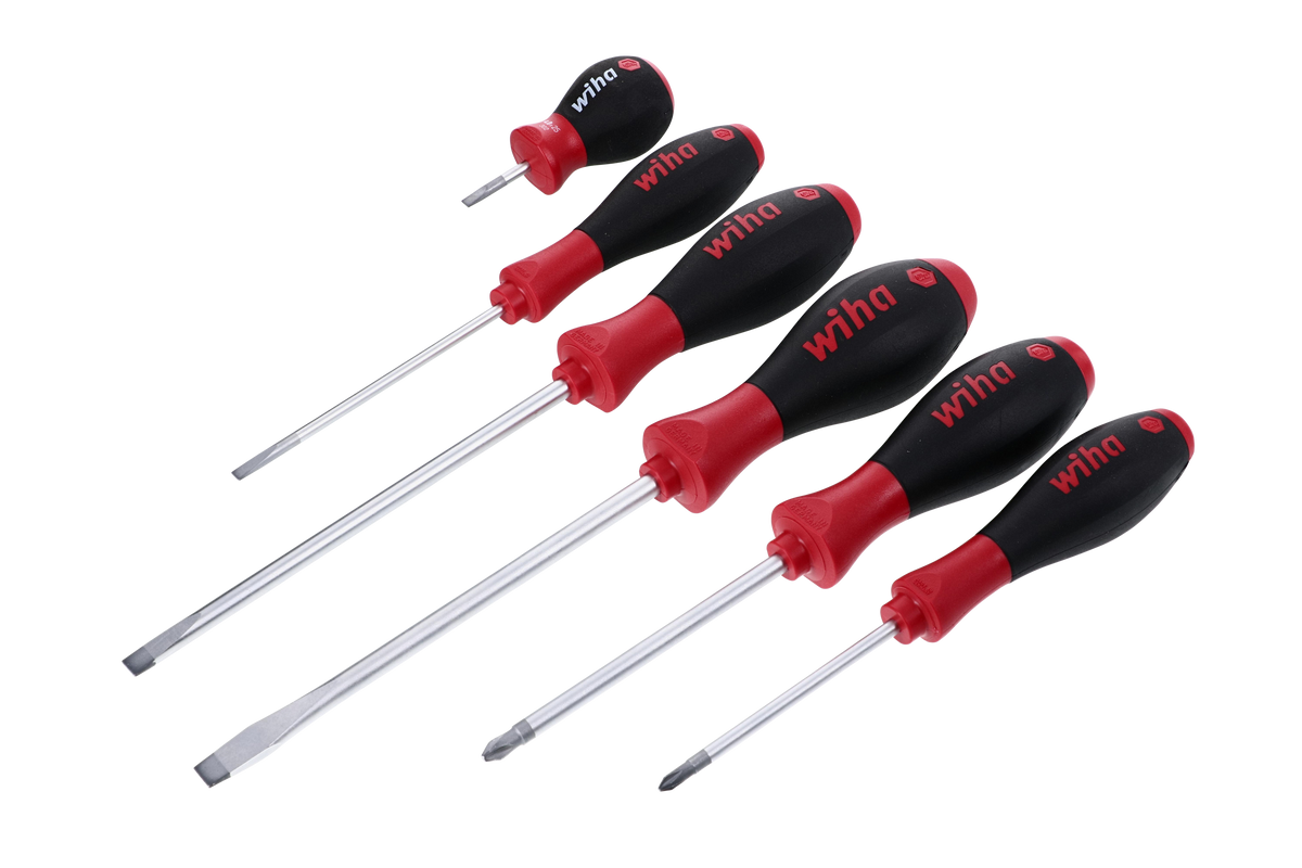 6 Piece SoftFinish Slotted and Phillips Screwdriver Set