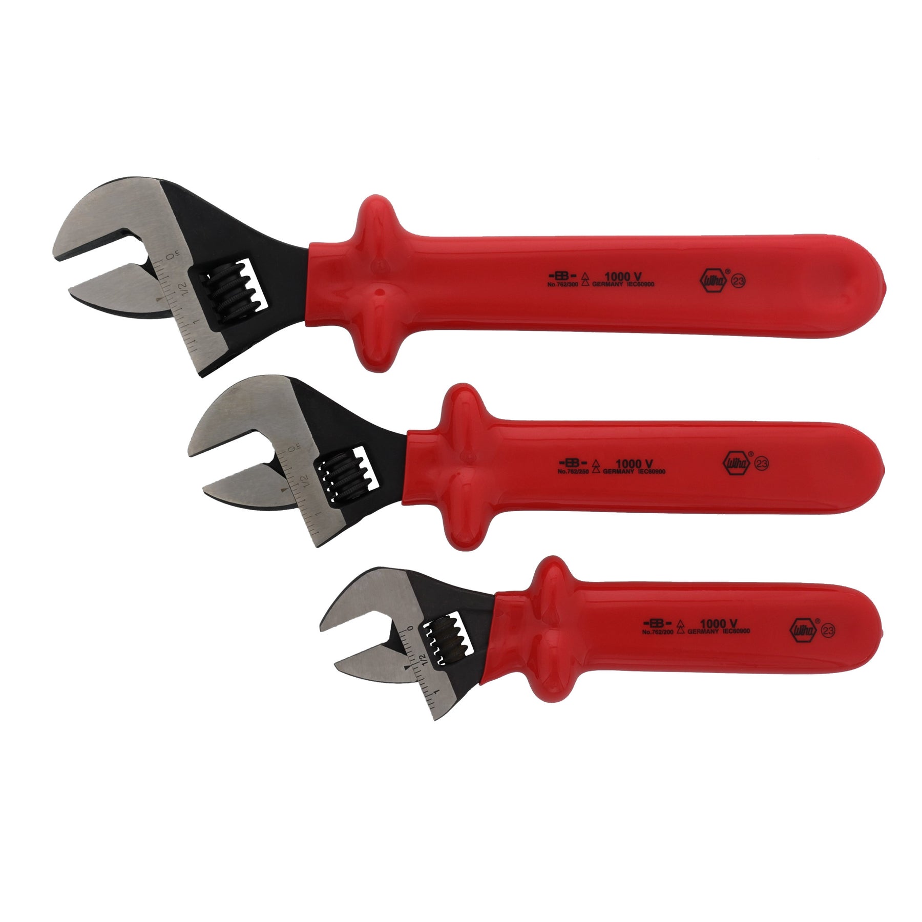 3 Piece Insulated Adjustable Wrench Set