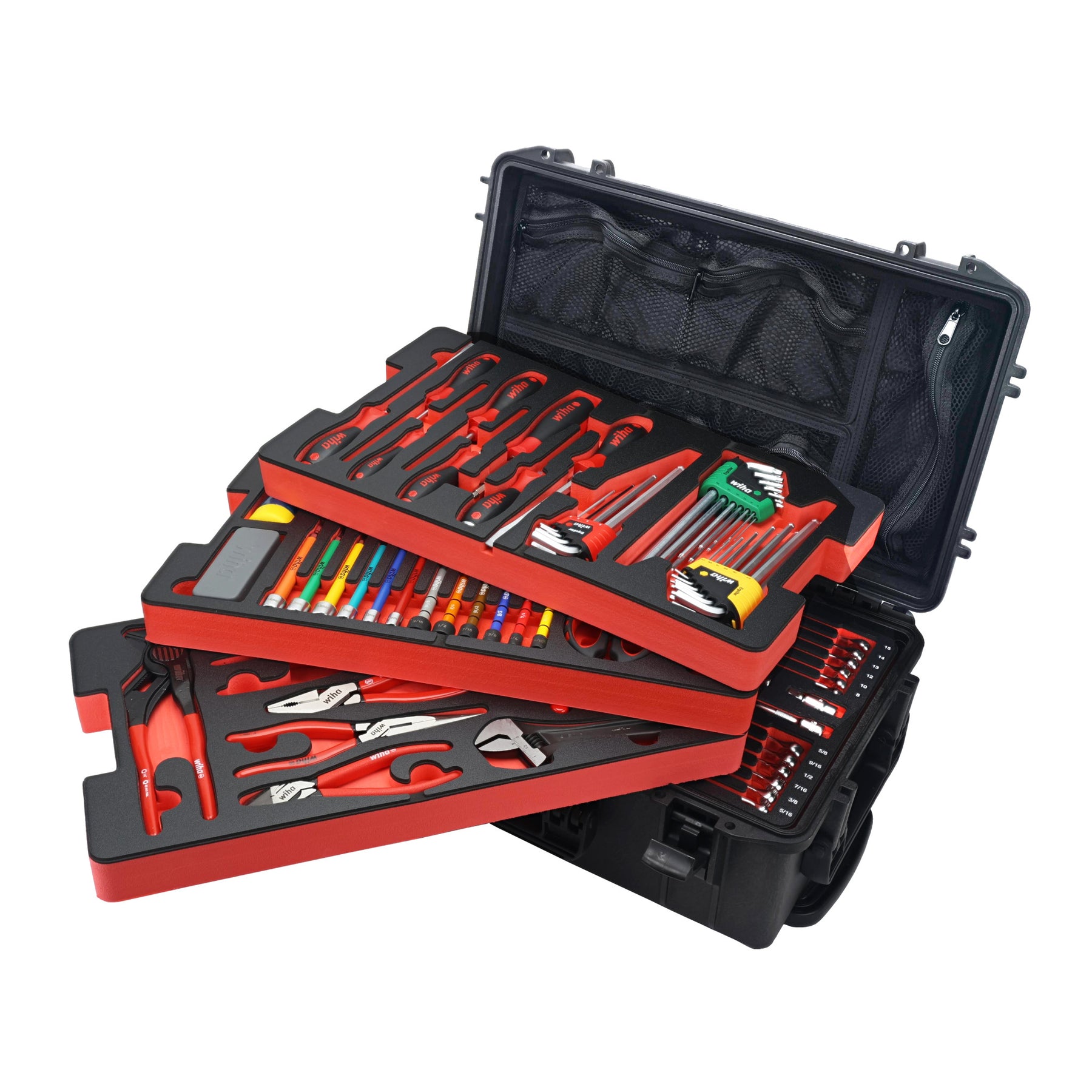 Wiha 92200 158 Piece Industrial MRO Kit in Rolling Tool Box