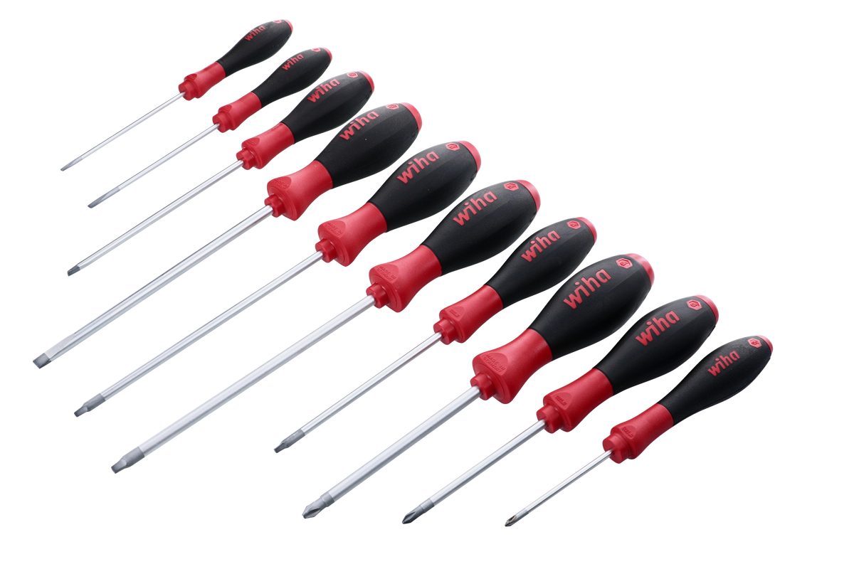 10 Piece SoftFinish Phillips and Square Screwdriver Set