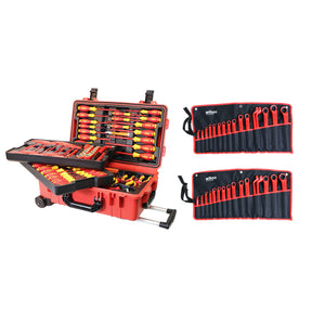 112 Piece Master Electrician's Insulated Tools Set In Rolling Hard Case