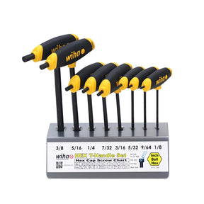 8 Piece SoftGrip Hex SAE T-Handle Set