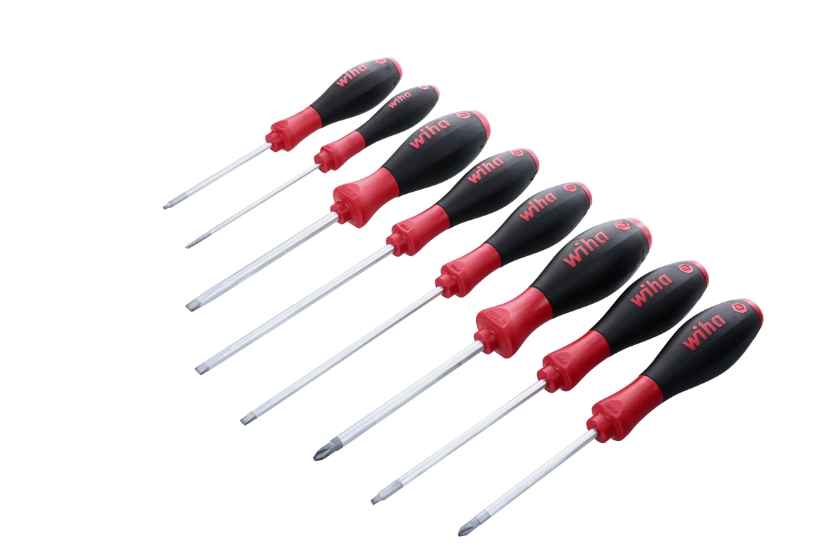 8 Piece SoftFinish Slotted and Phillips and Square Screwdriver Set