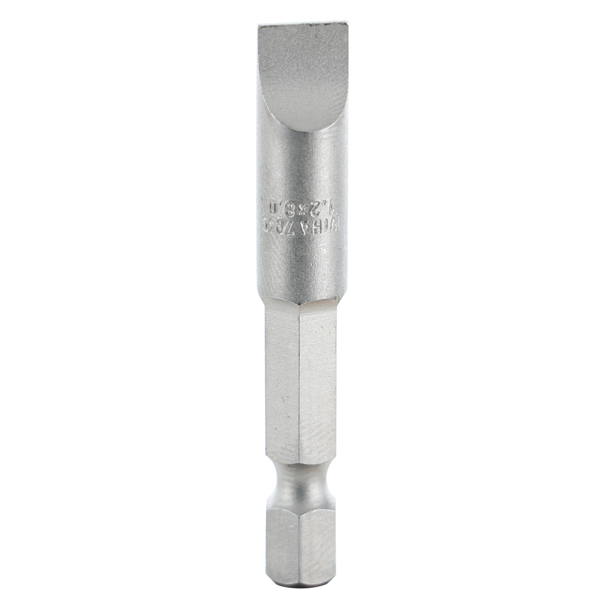 Wiha 74021 Slotted Bit 8.0 x 1.2 - 50mm -  10 Pack