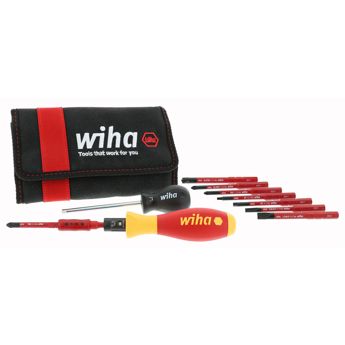 00834 WIHA - Kit: destornilladores, aislado; 1kVAC; Phillips,plano; 7uds.;  WIHA.00834