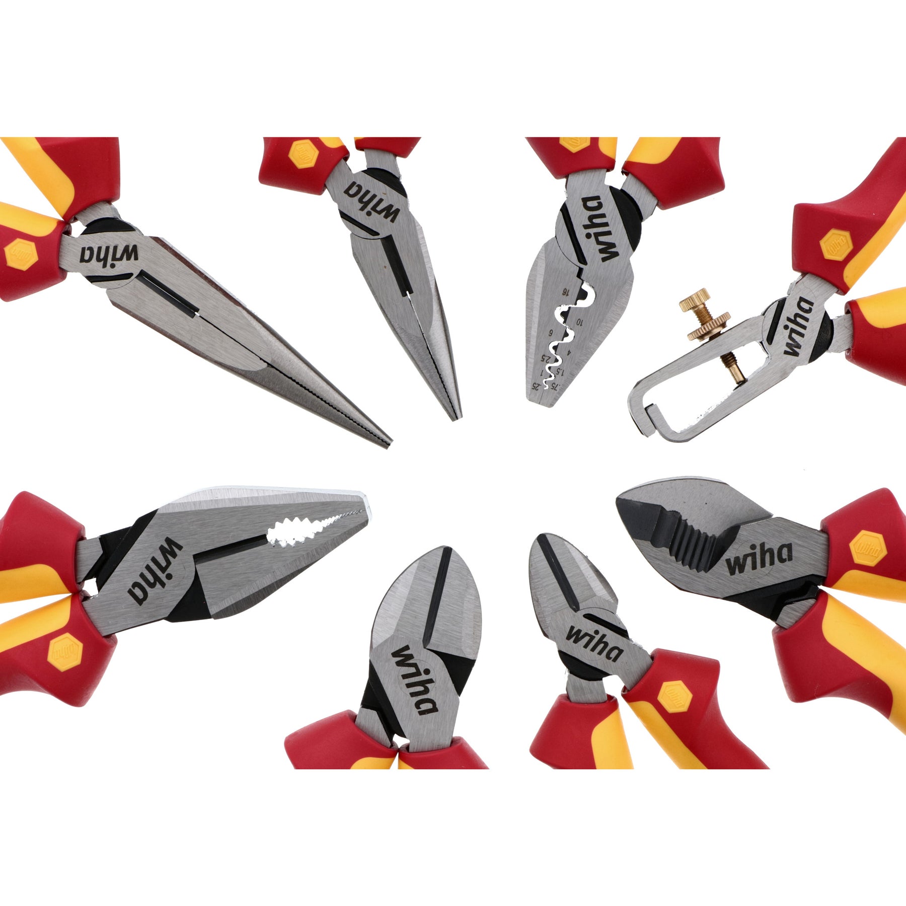 Wiha 32987 Insulated Industrial Pliers/Cutters Set