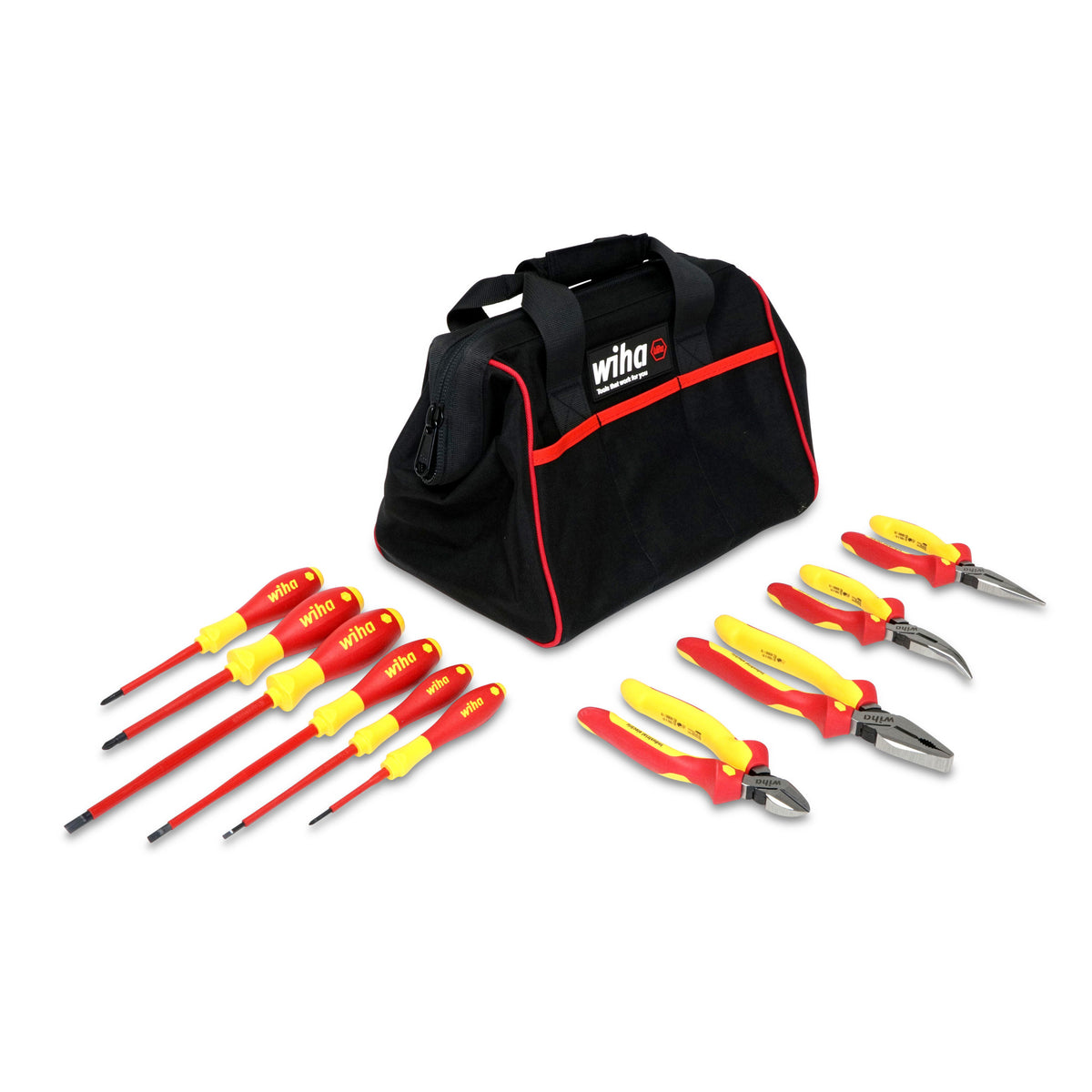  Wiha 9300702 Competence Electrician Tool Set VDE-Insulated  Screwdriver Kit, Black, X-Large, 80-Piece : Tools & Home Improvement